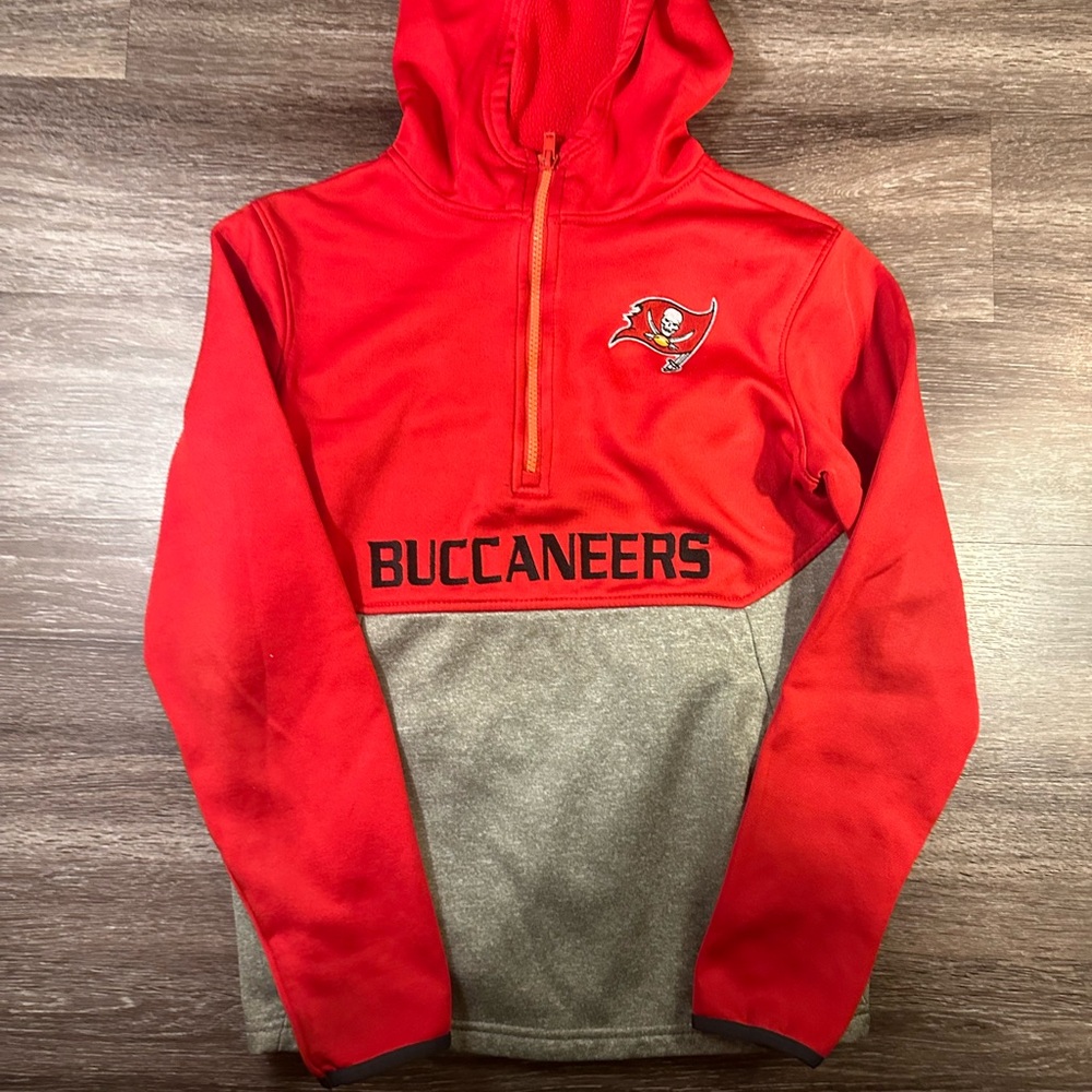 Tampa Bay Buccaneers Red & Gray Kids Hoodie sz 14-16